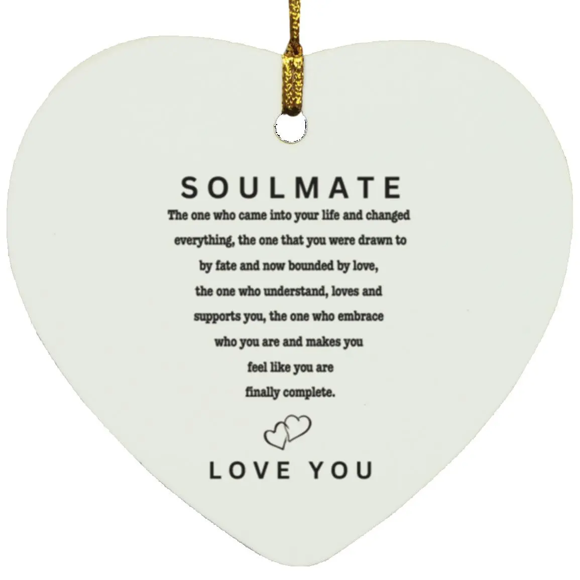 Soulmate Letterbox Gift KS35 | Personalised Gift | Anniversary Gift | Ceramic Heart Keepsake | Valentines Present | Gift For Her | Partner