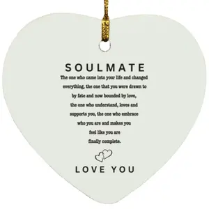 Soulmate Letterbox Gift KS35 | Personalised Gift | Anniversary Gift | Ceramic Heart Keepsake | Valentines Present | Gift For Her | Partner