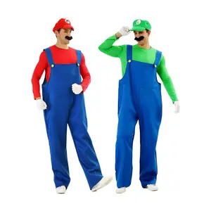 Halloween costume party dress Mary costume cosplay adult men's and women's clothing Mario performance outfit