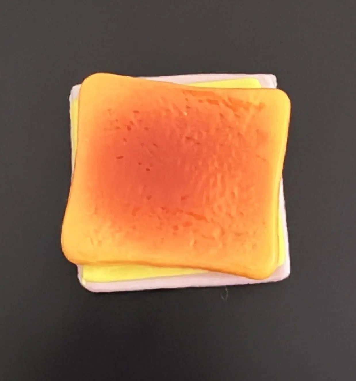 Mini Toasted Ham & Cheese Sandwich Magnetic Fridge Magnet - Realistic Fake Food Kitchen Decoration, Home Decor Gift Decorative Colorful