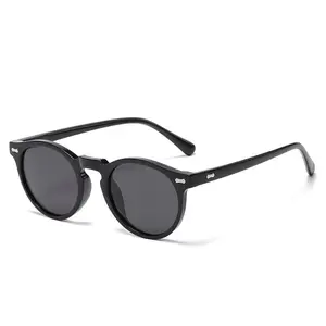 Retro Round Sunglasses Men Women Fashion Small Polarized Sun Glasses For Male Female Literary Vintage Shades Driving Eyeglasses Trendy Vintage Sunglasses summerwins,summerwins