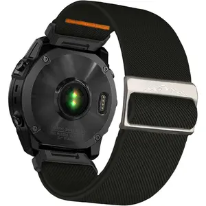 Quick Fit 26mm Elastic Nylon Soft Stretchy Loop Durable Watch Band for Garmin Fenix 8 51mm / Fenix 7X / Fenix 6X / Fenix 5X / Enduro/epix Pro 51mm / Tactix 7 Pro