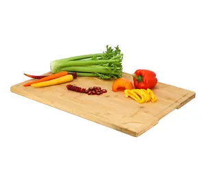 MegaChef Bamboo 24x18in Large Cutting, Prep and Serving Board