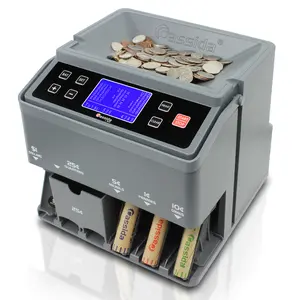 Cassida C300 Coin Counter with QuickLoad Technology 2000-Coin Hopper LCD Display for US Coins Efficiently Counts Sorts Wraps and Prints Receipts