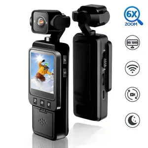 1080P Pocket Camera,Vlogging Camera with 1.54 inch IPS Screen,6X Digital Zoom,USB Charging,Wide Angle,Wearable Action Camera,Video&Video Blog Camera,Sport DV,Streaming Camera,POV Camera,Wearable Recording Camera