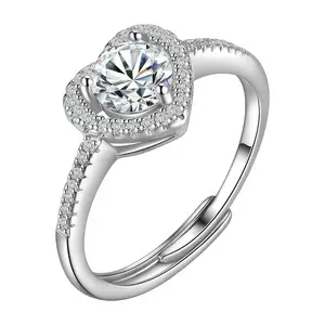 3 Styles Luxury Rings: Heart & Round & Square | Dazzling & Exquisite, Adjustable Size | Perfect for Daily & Party Looks | Ideal Birthday Gift for Her