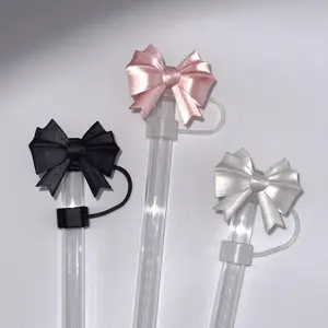Bow Stanley Straw Topper Fits 10mm Straws Kawaii Cup Accessory Barbie Straw Cover
