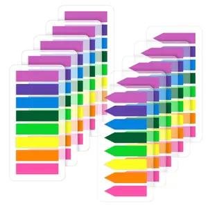 (2000 Pcs) Page Markers Bright Sticky Tabs, Translucent Small Sticky Notes Flags and Arrow Flags, Fluorescent Index Tab Stickers for Notebooks [10 Sets]