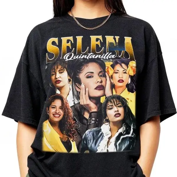 Selena Vintage T-Shirt, 90s Latin Pop Icon Tee, Retro Music Graphic Shirt, Unisex Fan Gift