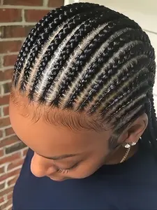 HD Full Lace Wig DIY Cornrow Box Braided Wigs for Women, Short Knotless Hand Tied Braid Wig with Baby Hair, Premium Synthetic Hair, Synthetic Braids