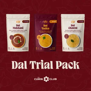 Cumin Club Dal Trial Pack – Authentic Indian Lentil Meals Protein- 3 packs (2 servings per pack)