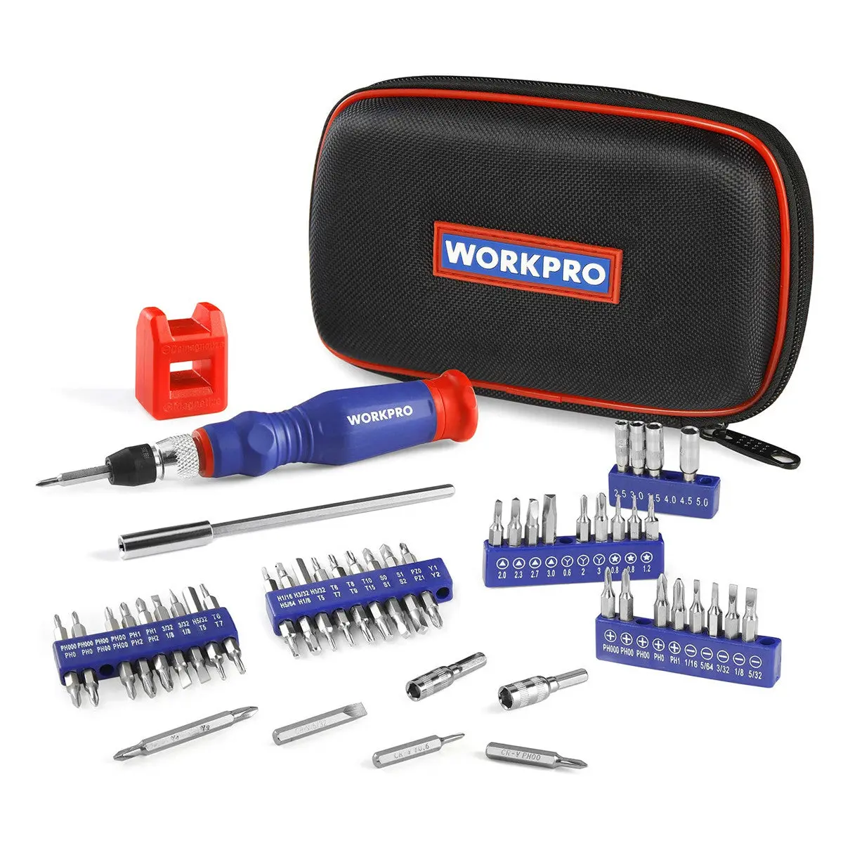 #Summersales WORKPRO Precision Screwdriver Kit 69-Pack with Quick Load Screwdriver Bits Holder Handle for Computer, Smartphone, iPhone, Game Console and other Electronics Devices