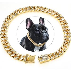 rhinestone decorated dog chain, 1 count pet harnesses necklace collars with secure buckle, fashionable pet accessories for small medium large dogs, dog stuff, pet products, puppy essentials