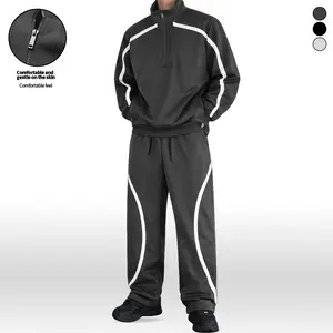 Men's Casual Stand Collar Knit Cardigan Sweater and Drawstring Adjustable Pants Set, Suitable for Daily Life, Sports, Fashion Versatile Activewear, Perfect Choice for Spring and Summer Wear Classic