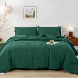 Ultra-Burnt Orange King Size Comforter, 3 Terracotta Rust Fluffy Polycotton Quilted Down Comforter for (1 Conforter 2 Pillowcase)