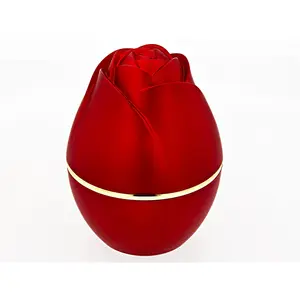 JTV Red Rose Shaped Ring Gift Box with LED light
