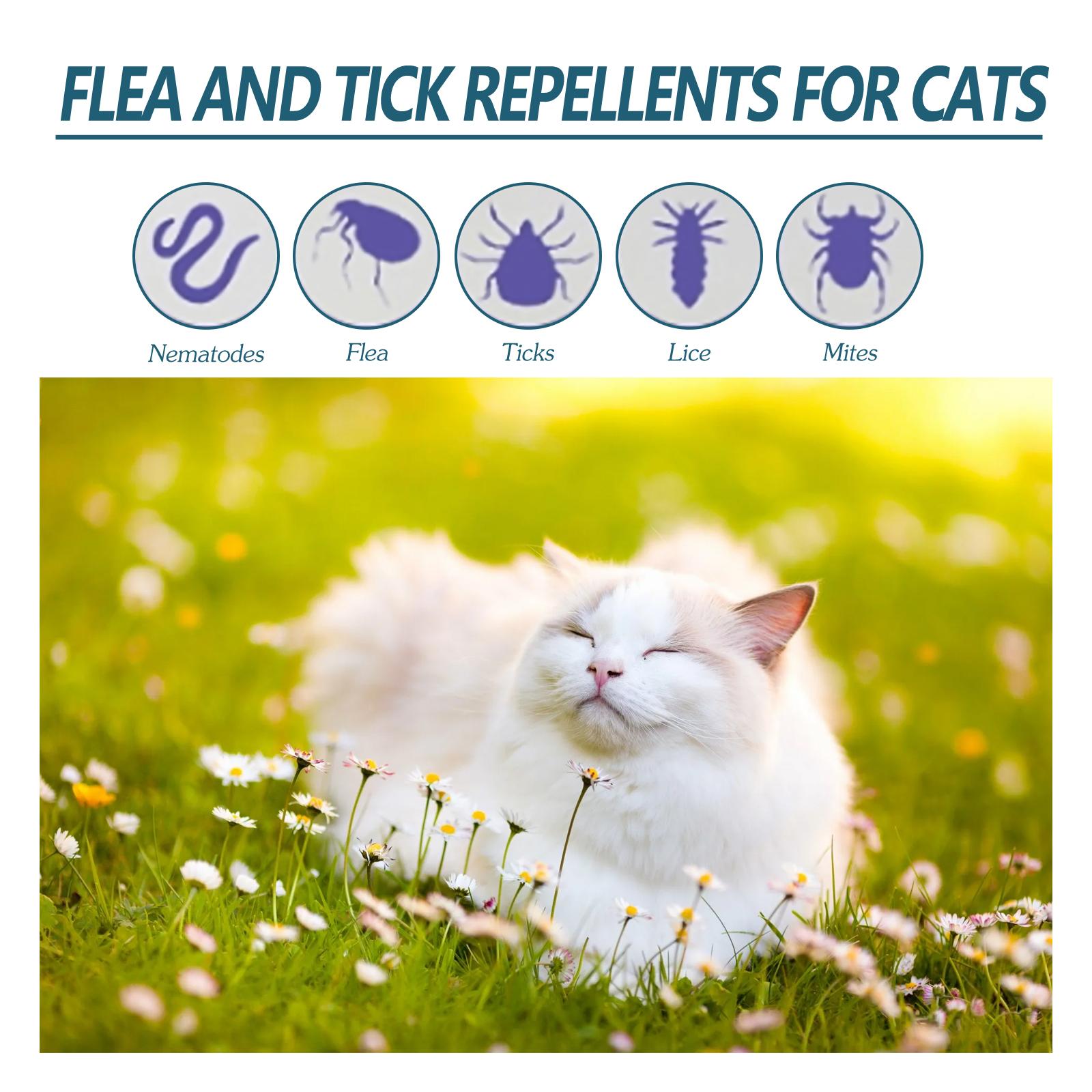Pet flea and tick repellent for cats and dogs - External deworming and skin cleaning for cats and dogs - Tick drop agent for pets