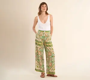 Molly Bracken Woven Paisley Pants