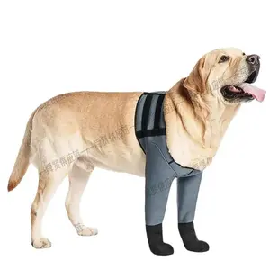 Dog Leg & Elbow Support Brace Anti-Lick Anti-Dirt Pet Protector for Injury Recovery Full-Leg & Elbow Coverage System Multi-Layered Fabric for Protection & Comfort