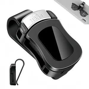 2-Pack Car Sunglasses Holder Clips Storage clips for sun visor sunglasses organizer Convenient access Sun visor accessory Alloy hidden buckle Daily essential