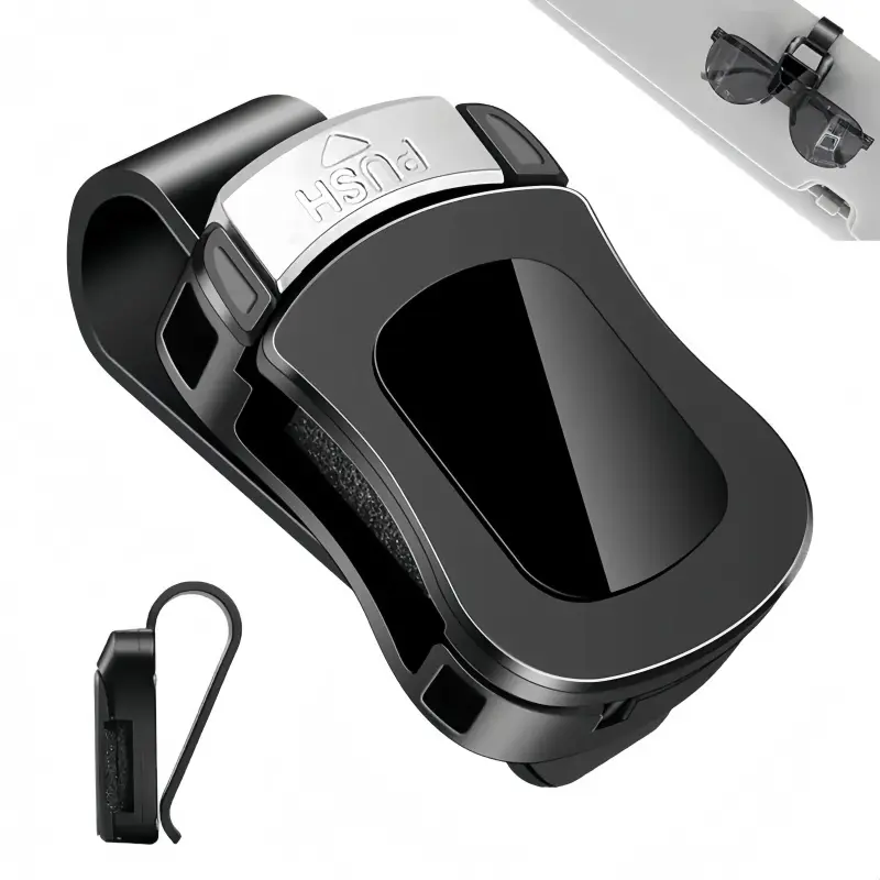2-Pack Car Sunglasses Holder Clips Storage clips for sun visor sunglasses organizer Convenient access Sun visor accessory Alloy hidden buckle Daily essential