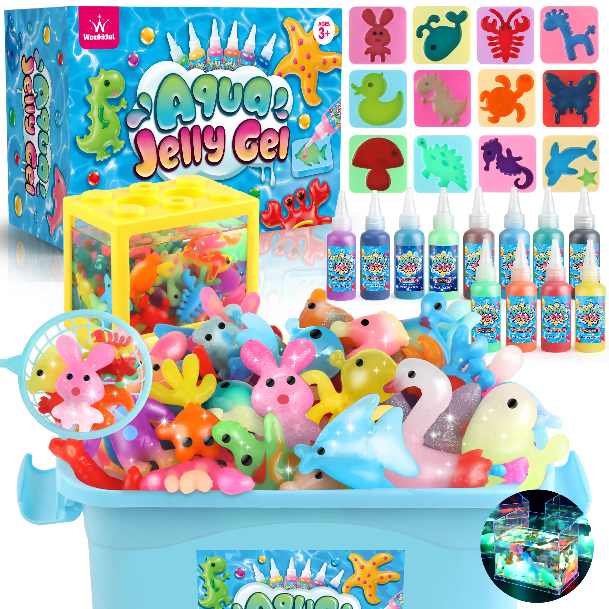 Wookidel Magic Water Elf Toy Kit with Magic Gels, Molds - Imaginative Play, Christmas Gifts, Birthday Gifts, Party Favors, and Family-Friendly DIY STEM Projects