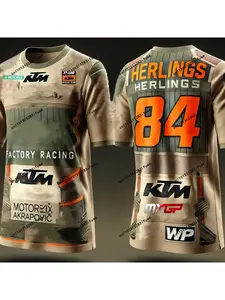 2026 KTM New MXGP Moto-GP Super Motocross T-Shirt 3D Printed Racing Team Men's and Women's Riding Apparel