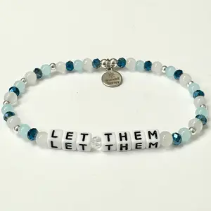 Let Them Bracelet | Inspirational Word Bracelet | Motivational Bracelet for Women | Turquoise Word Bracelet | Inspired by Mel Robbins and Cassie Phillips
