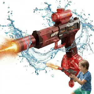 【summervibes】Electric Automatic Water Gun Toy with LED Lights, Rechargeable Long-Range No-Pump Sprayer, Large-Capacity Tank, Safe Summer Gift for Kids & Pool/Beach Backyard Parties,summervibes