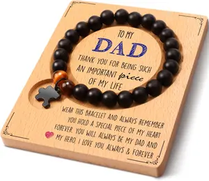 Cute Gifts for Women Man, Mom, Dad, Teacher, Sister, Best Friends, Love One Birthday Christmas Presents- Cool Small Thank You Gift Ideas Natural Stone String Bracelets Beads