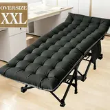 DoCred Extra Wide Oversized XXL Foldable Cot for Adults - Portable Outdoor Equipment, Sturdy Steel Frame, Oxford Fabric, Space-Saving Fold-In Design, 900LBS Heavy Duty, Detachable Warm Memory Foam Mattress, Carry Bag, Guest Use
