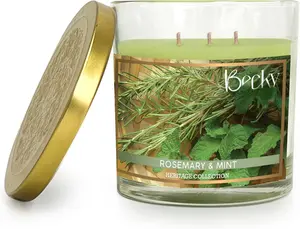 3 Wick Candle, 14.5oz Rosemary Mint Candle, 3 Wick Candles, Big Candles, Huge Candle, Three Wick Candle, Bath Candles, Candle 3 Wick, 3 Wick Candle Jars, Large Candle