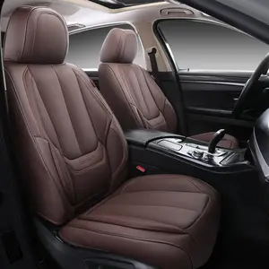 【Coverado】Full Coverage Leather Car Seat Covers Universal Fit for Most CarsSedans Trucks SUVs with Waterproof  Automotive Seat Cover Accessories[cover01gr/bk/bei5] full coverage seat covers ridstar guts seat cover PU Leather Sedan Seat Cover