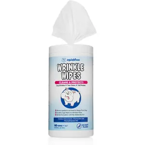 Squishface Wrinkle Wipes – 5”x7” Large Dog Wipes - Deodorizing, Tear Stain Remover – Great for English Bulldog, Pugs, Frenchie, Bulldogs, French Bulldogs & Any Breed! (80 Count)