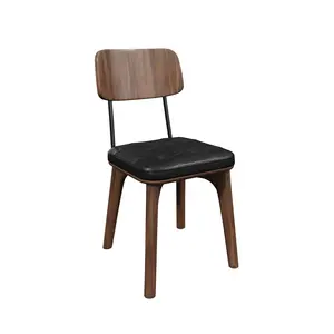 20 pcs.Industrial Solid Wood Coffee Chair Back Upholstered Bar Nordic Chairs Simple Retro  Dining Chair For Restaurant Coffee Shop YJCM0017