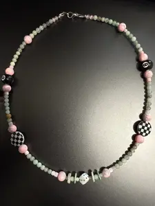 19” funky dice & 8 ball necklace