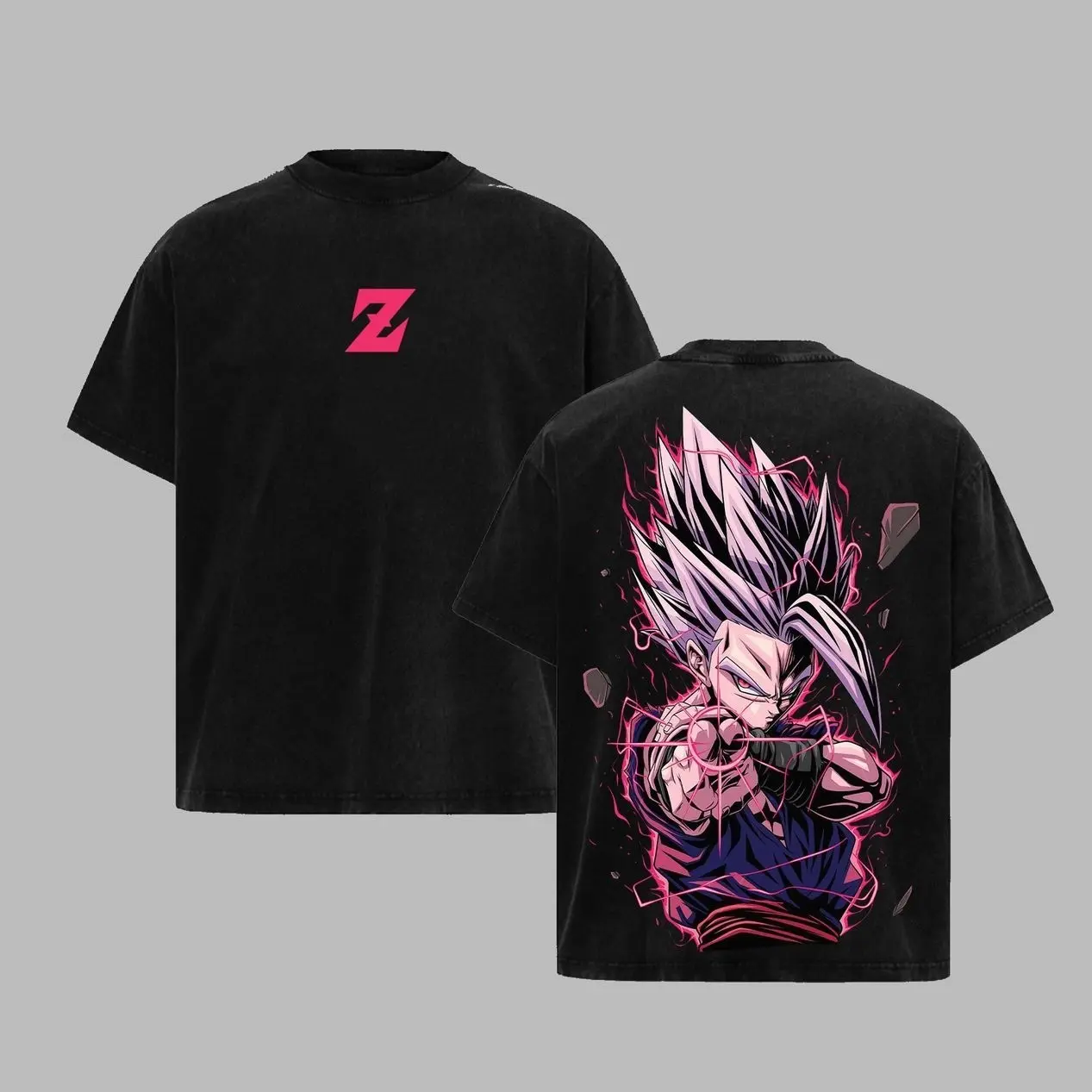 Gohan Beast Mode DBZ Retro Unisex Acid Washed T-Shirt, Hoodie, DBZ Super 2026 Oversized Unisex Anime Merch, Soft Cotton Streetwear Clothes, Unisex Manga Apparel, Gift for Anime Fans JHD