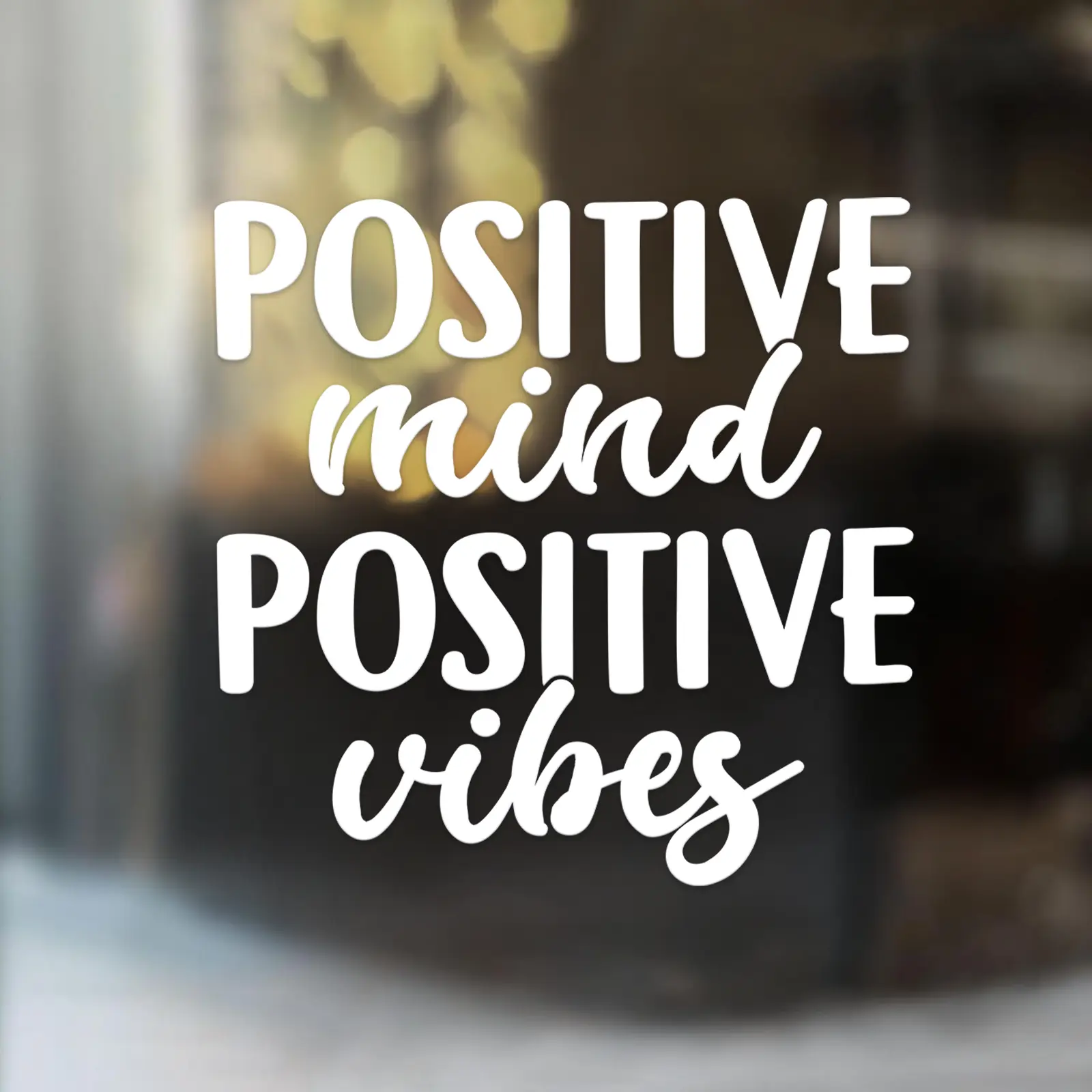 Positive Mind Positive Vibes Car Decal, Inspirational Decals for Vehicles, Positive Affirmation Vinyl Waterproof Bumper Sticker for Car, Truck, Wall & Window