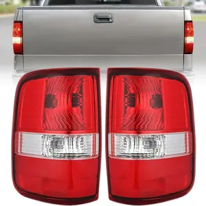 Nilight 2004 2005 2006 2007 2008 Ford F150 Taillight Assembly Rear Lamp Replacement OE Style Red Housing Driver Passenger Side