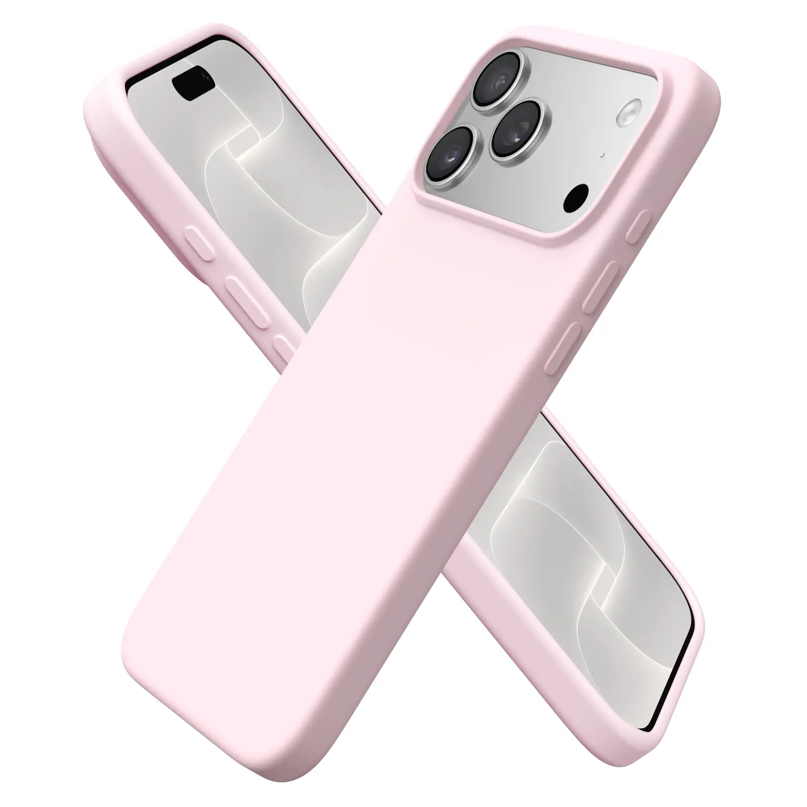 ORNARTO Slim 3-Layer Liquid Silicone Soft Gel Plastic Phone Case for iPhone 18/17/16/15 Series, Anti-Scratch Microfiber-Lined Shockproof Protective Casing, Mobile Phone Accessories (Back to School)