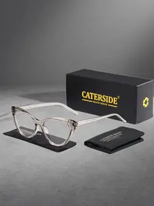 Lightweight Cat-Shaped Glasses Frame Tr90+ac, Casual Fashion Eyewear for Men & Women, Suitable for All Seasons, Perfect for Photography Props