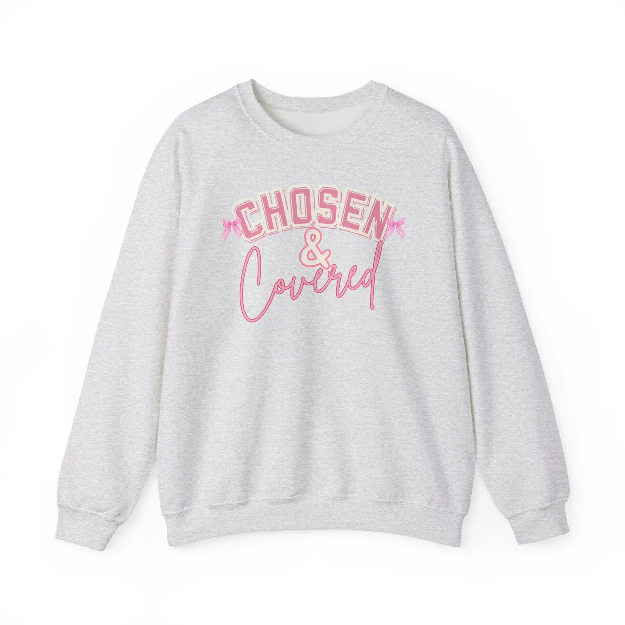 Chosen & Covered sweatshirt | Christian faith pink script crewneck