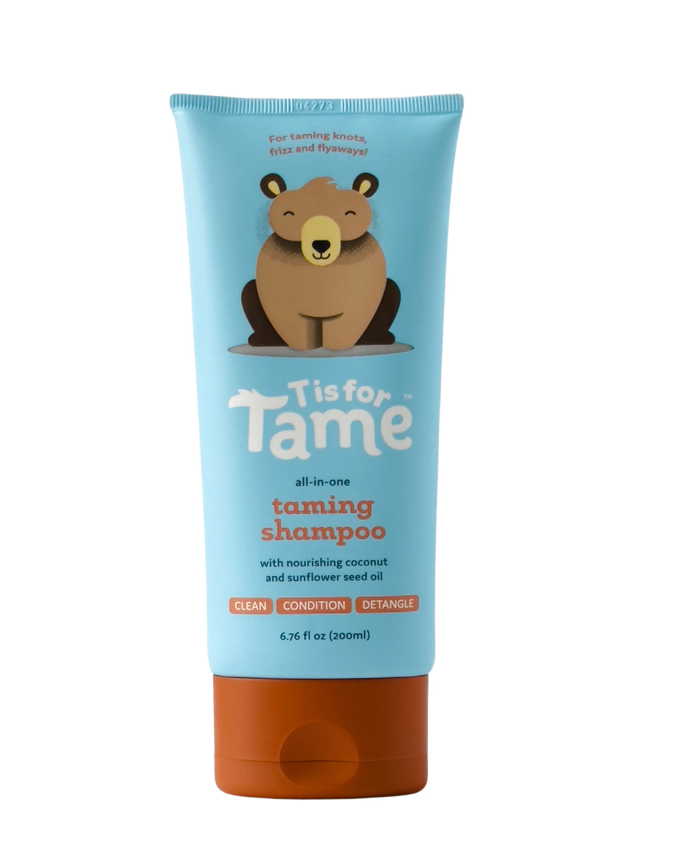 T is for Tame 3-in-1 Baby Hair Shampoo - Tear-Free Kids Shampoo Cleanses, Conditions & Detangles, Gentle Natural Frizz-Taming Formula for Babies & Big Kids - Made in the USA