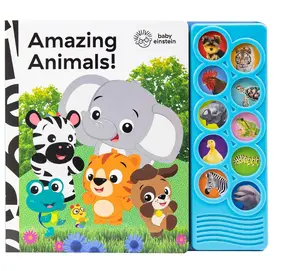 Baby Einstein Amazing Animals 10-Button Sound Book PI Kids Play-A-Sound Board Book for Babies and Toddlers Interactive Educational Content