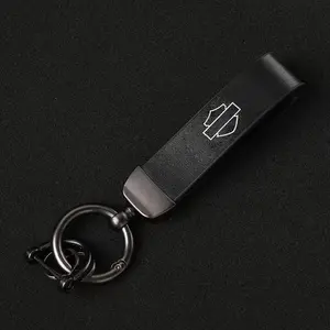Leather Motorcycle Keychain, Anti-Lost Pendant for Harley Davidson Electra Glide Ultra Classic 1250, Auto Accessories