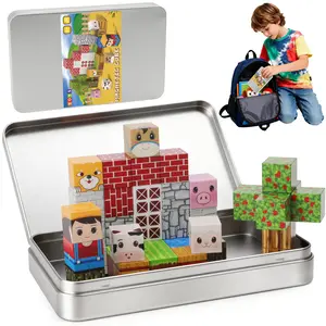 Magnetic Building Blocks-40pcs Magnetic Tiles Stacking, Build -Magnet World Set, STEM Montessori Sensory Toys, for Kids Boys Girls Ages 4-8 Christmas Birthday Gifts Multifunction, Valentine's Day Gifts, Boyfriend Gifts Outdoorfun