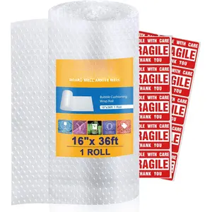 Bubble Cushioning Wrap 1 Pack 16 inch x 36 ft. Bubble Cushioning Wrap for Packing and Moving Boxes Shipping Cushioning Supplies Perforated Every 12"