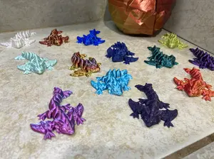 3D Printed Articulated Baby Tiny Wyvern Dragon Random 5 Pack Party Favors Goodie Bags Fidget Authorized Cinderwing3D