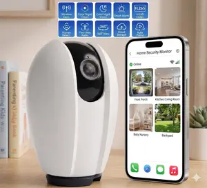 Home Ultra HD Security CCTV Camera - WiFi Monitoring Camera, 2-Way Audio Intercom, Human Motion Tracking, Remote Mobile Monitoring, SD Card Support with Free Playback, Home Security Cctv