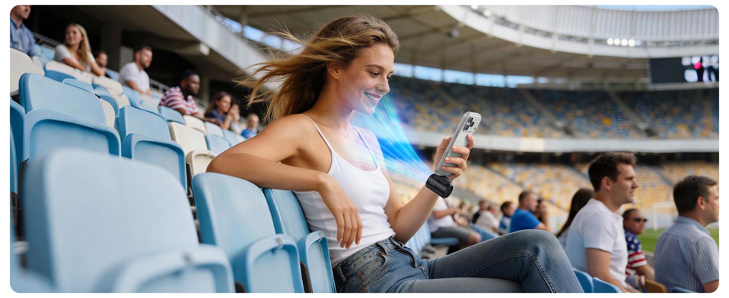 Aecooly Air Mate - Ultra-Powerful Type-C Plug-in Fan, 17,000 RPM High Speed, Compatible with iPhone, iPad, Power Bank & Tablets. Mini Portable Fan with 3 Wind Speeds, Compact & Lightweight Design – Perfect for Summer, Travel & Gifting SummerVibes
